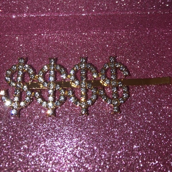 A Bundle of Blessings Accessories - Gold “$$$$” Bunny Bling Clip